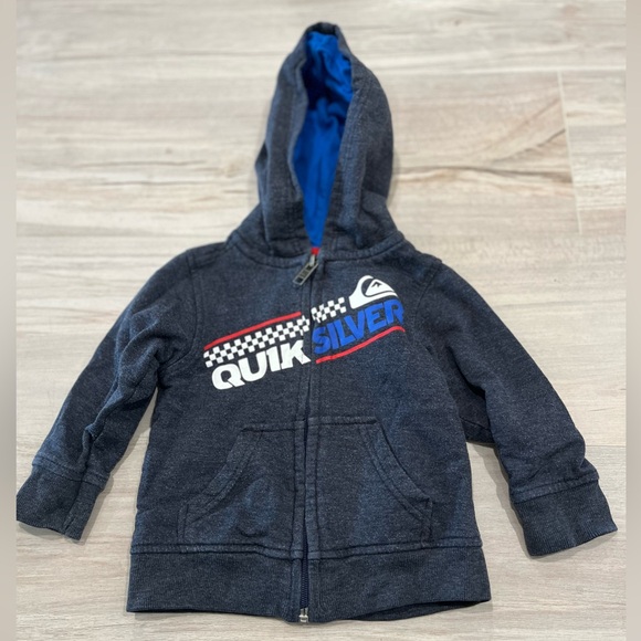 Quiksilver Kids Navy Zipper Hoodie Size 12 Months - Picture 1 of 7